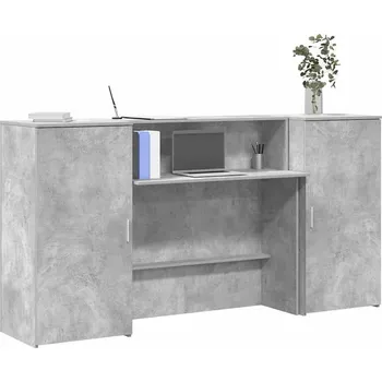 Psací stůl vidaXL Recepční stůl 200x50x103,5 cm kompozitní dřevo [3324215] Barva: Betonová šedá