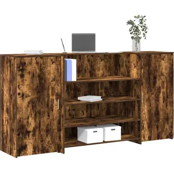 Psací stůl vidaXL Recepční stůl 200x50x103,5 cm kompozitní dřevo [3324179] Barva: kouřový dub