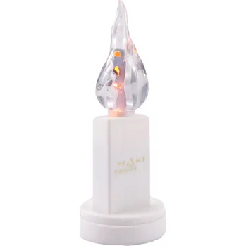 Svíčka Hřbitovní Svíčka LED vložka do znicze s pohybujícím se věčným plamenem, bílá