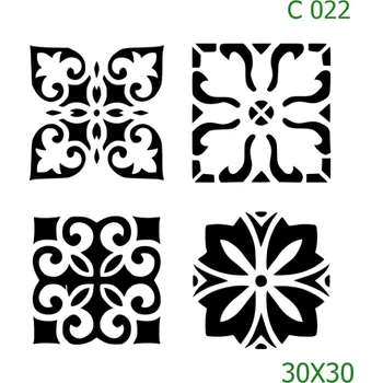 Šablona C 022 - 30 x 30 cm , Nelepící folie