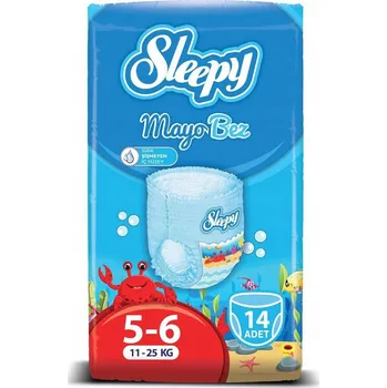 Plena Plenky do bazénu Plenkové Kalhotky pro děti na plavání 5-6 SLEEPY 14 ks