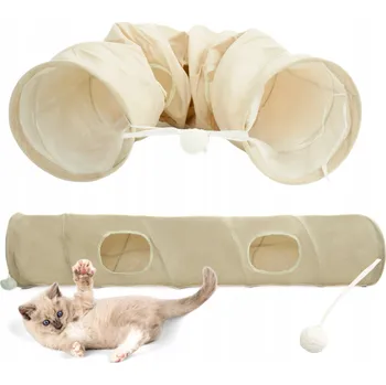 Hračka pro kočku DOGESTE pro kočky tunel Tunel pro kočky Tunzo beżowy
