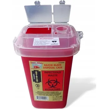 Příslušenství k holicímu strojku Nádoba na použité žiletky The Shave Factory blade disposal case