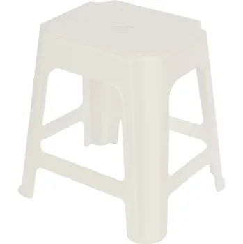 Taburet Taburet stolička podnožka sedátko 41x43x34 cm kompaktní do 110 kg bílý