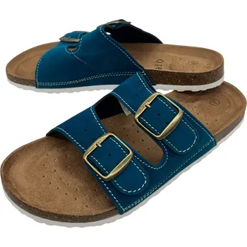 Dámské pantofle Bio Dámské tyrkysové korkové pantofle Barva: Tyrkysová, Velikost: 38