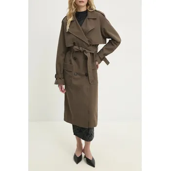 Dámský kabát Trench kabát Answear.LAB 8709.flk zelená 87X, vel. M