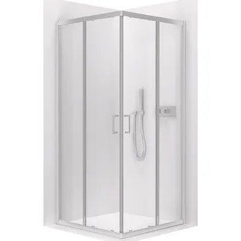 CERANO - Sprchový kout Fabrizio L/P + FastInstall - 5 mm - chrom, transparentní sklo - 90x90x190 cm - posuvný