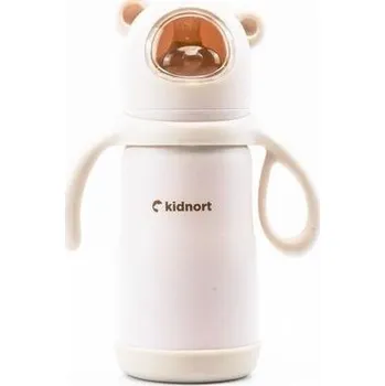 Kojenecká láhev Kidnort Dětská termolahev Paere 270 ml 6 m+ Pudrová