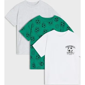 Chlapecké tričko Sinsay - Sada 3&nbsp;triček - bílá - 819EY-00X - 819EY-00X-134