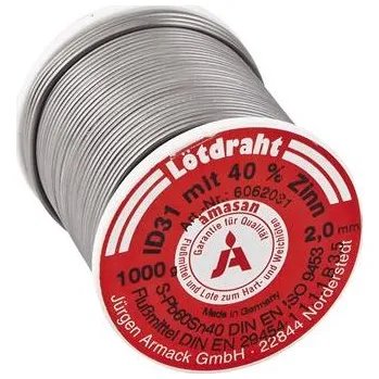 Páječka Kalafunový pájecí drát (trubičková pájka) o 2 mm role=1000 g