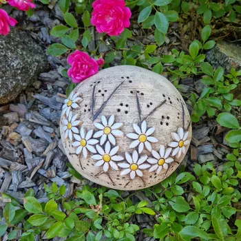 Zahradní dekorace Dekorační kámen se sedmikráskami - zahradní dekorace