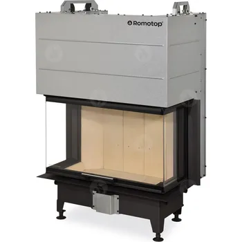 Krbová vložka Romotop HEAT C 3G L 80.52.31.01 teplovzdušná třístranná krbová vložka s výsuvnými dvířky a ohýbaným sklem