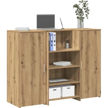 Psací stůl vidaXL Recepční stůl 135x50x103,5 cm kompozitní dřevo [3324187] Barva: dub artisan