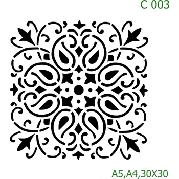 Šablona C 003 - 30 x 30 cm , Nelepící folie