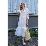 Rino & Pelle Rino&Pelle dámské šaty s výšivkou Alberta bílé Velikost: 36