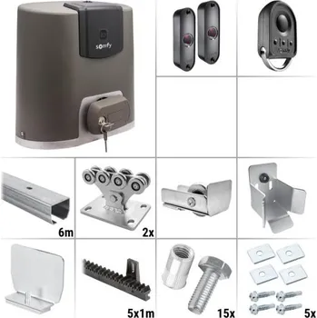 brána Somfy Elixo 500 3S io K1 7.0Z - sestava pojezdu, pohonu a příslušenství, pro posuvnou bránu do průjezdu 4,2 m a 425 kg, pozinkovaný profil