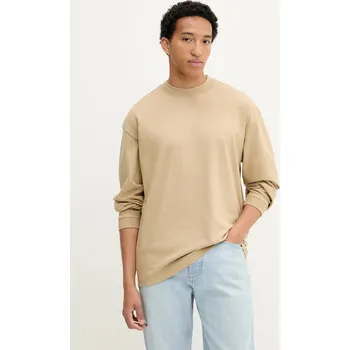 Bavlněné tričko s dlouhým rukávem HUGO Daposo 50511029 zelená 19X, vel. M