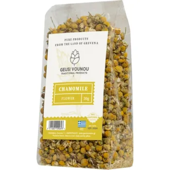 Koření Geusi Vounou | Bio Heřmánek roste v přirozených podmínkách v Řecku a to bez použití chemikálií - 30 g