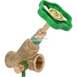 Schlösser Ventil šikmý, uzavírací 1620 se zpětnou klapkou a vypouštěním DN15, Rp1/2", 16201500001