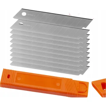 Pracovní nůž NAHRADNÍ ČEPELE K NOŽŮM ODLAMOVACÍ ČEPEL 18 MM 10 KS PRO NŮŽ NA TAPETY