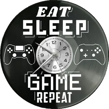 Hodiny Hodiny pro hráče videoher PS5 XBOX Nástěnné hodiny vinylová deska DÁREK