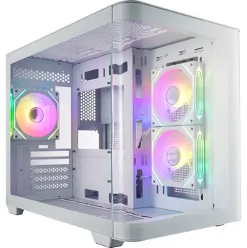 PC skříň FSP S380-WA/Micro ATX/Transpar./Bílá