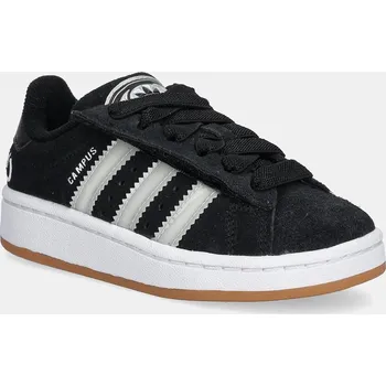 Chlapecké tenisky Dětské semišové tenisky adidas Originals CAMPUS 00s LED LIGHTS černá barva, JS1277 99X, EUR 33
