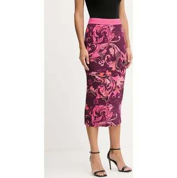 Dámská sukně Sukně Versace Jeans Couture vínová barva, midi, pouzdrová, 79HAE806 JS500 79HAE806.JS500 93X, vel. 44