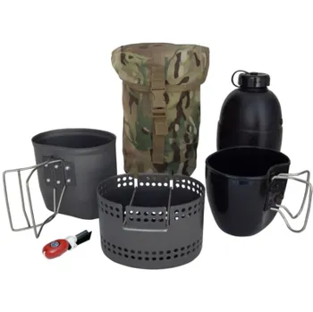 Kempingové nádobí Set na vaření Mk2 The Crusader Cooking Set, 6 ks, černé pouzdo