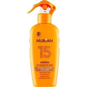Přípravek na opalování Nubian Mléko na opalování ve spreji SPF15 200 ml