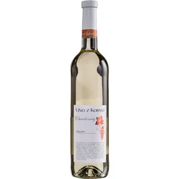 Víno z Kobylí Chardonnay Gallery Chardonnay Gallery - 1642 (). Barva vína je světle zelenožlutá.