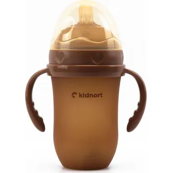 Kojenecká láhev Kidnort Kojenecká lahev pro kojené děti Eple 250 ml 6 m+ Hnědá