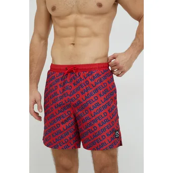 Dámské plavky Plavkové šortky Karl Lagerfeld 230M2203 červená 33X, vel. S