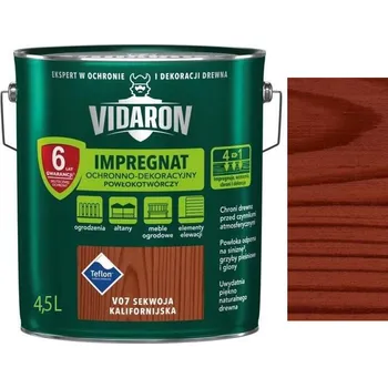 Lak na dřevo Vidaron Impregnat ochranná impregnační lazura na dřevo V07 Sekvoj kalifornská 4,5l