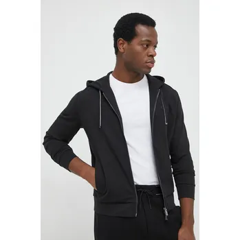 Pánská mikina Mikina Emporio Armani pánská, černá barva, s kapucí, hladká 8N1MG0.1JBTZ.NOS 99X, vel. M