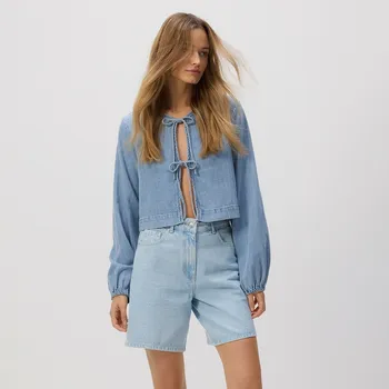 Dámské kraťasy Reserved - Džínové bermudy - modrá - 539GE-05J - 539GE-05J-38