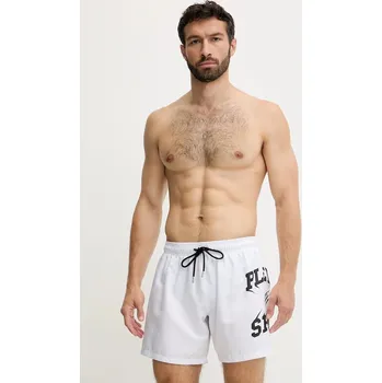 Pánské kraťasy Plavkové šortky PLEIN SPORT bílá barva, PS25MBM01 00X, vel. XL