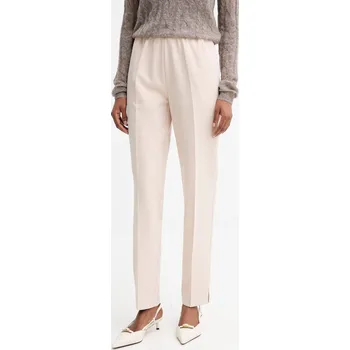 Dámské kalhoty Kalhoty Guess ROBERTA dámské, béžová barva, high waist, W5YB01 WH9Y2 W5YB01.WH9Y2 02X, vel. XL