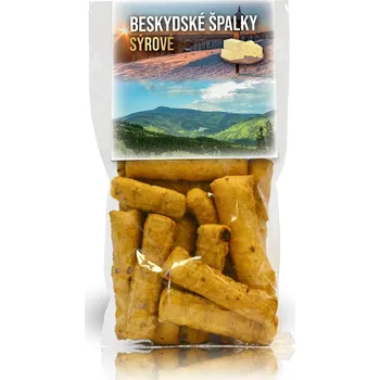 Selllot, s.r.o., K Hájům 34, 155 00 Praha 5 - Vyrobeno v ČR Beskydské špalky (Lysá hora) - sýrové tyčinky 100 g