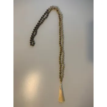 Náhrdelník RV studio Louny s.r.o. Korálky Mala ze vzácných kamenů - Tygří oko a Křemen