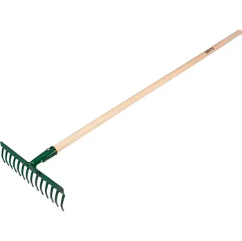 Hrábě VERTO Univerzální rovné hrábě, 14 zubů, nýtovaná hlava, dřevěná rukojeť 15G057