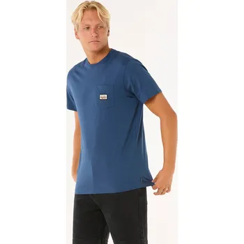 Pánské tričko Pánské Tričko s krátkým rukávem RIP CURL SURF PARADISE BADGE TEE UPDATE 0NVMTE_9741 – Tmavě modrá M
