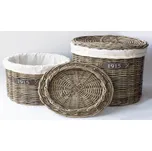 Ego dekor Kulatý ratanový koš na prádlo - Větší - 53 x 62 cm