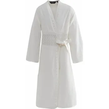 Pánský župan Soft Cotton Dámský elegantní župan DEMET v dárkovém balení, Smetanová, 420 g / m², Česaná prémiová bavlna 100%, Dlouhý - vel. XL