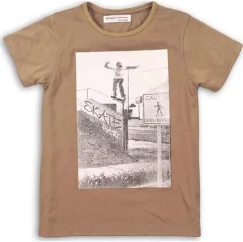 Chlapecké tričko Tričko chlapecké s krátkým rukávem, Minoti, YEEZ 1, hnědá - 110/116 | 5/6let