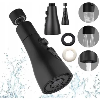 Vodovodní baterie KUCHYŇSKÁ BATERIE S NÁSTAVCEM / PRODLUŽOVACÍ KONCOVKA NA KOHOUTEK, 3 REŽIMY, PERLÁTOR + ADAPTÉR