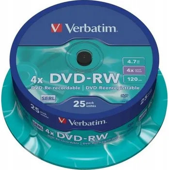 Optické médium DVD médium Verbatim DVD-RW 4,7 GB 25 ks