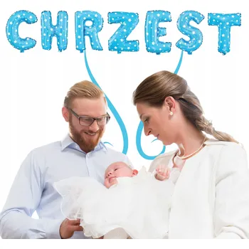 Balónek BALÓNKY BALÓNEK NA KŘTINY NÁPIS MODRÝ CHLAPEČEK