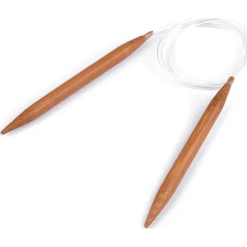 Jehlice Kruhové jehlice bambusové č. 10 bambus tmavý 1 ks