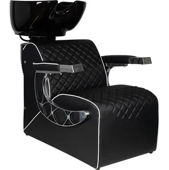 Kadeřnické křeslo GABBIANO BARBER WASH SIMONE BLACK